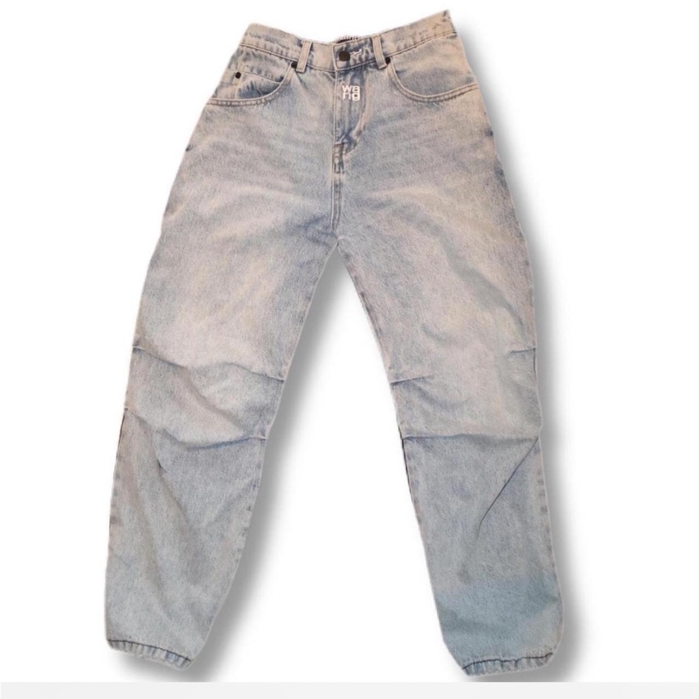 Alexander Wang women’s Denim Jeans in Light Blue and black sold out